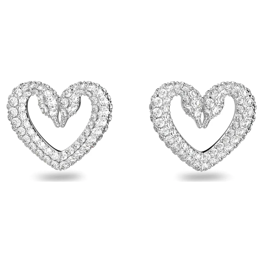 Swarovski Una Women's White Crystal Rhodium-Plated Earrings 5625535 sold by Ruumur