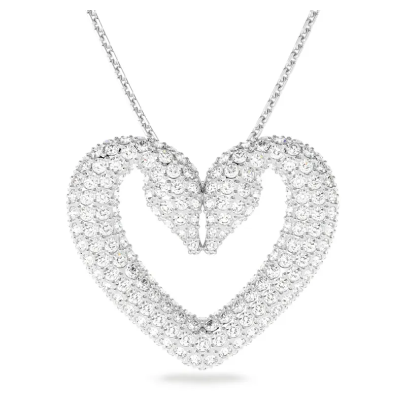 Swarovski Una Women's White Crystal Rhodium-Plated Necklace 5626176 sold by Ruumur
