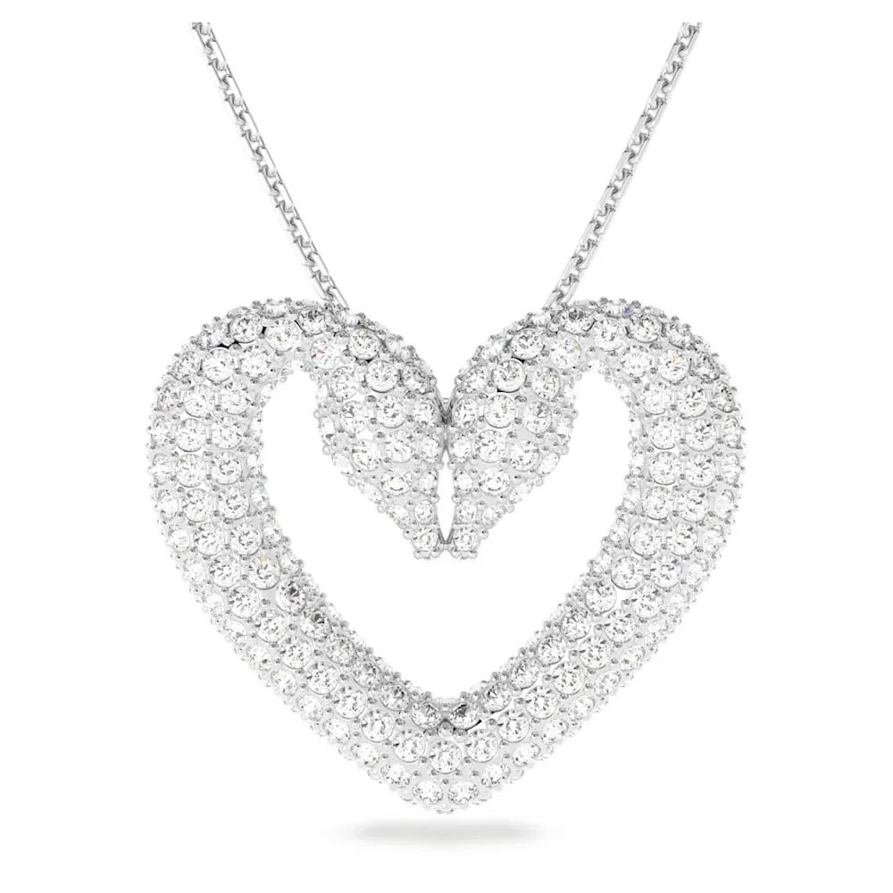 Swarovski Una Women's White Crystal Rhodium-Plated Necklace 5626176 sold by Ruumur