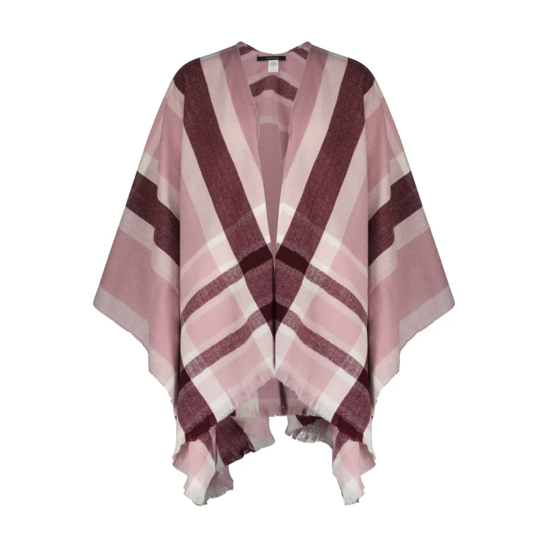 Tahari New York Women's Oversized Plaid Woven Ruana - Chic, Comfy and Trendy Winter Wardrobe sold by Ruumur