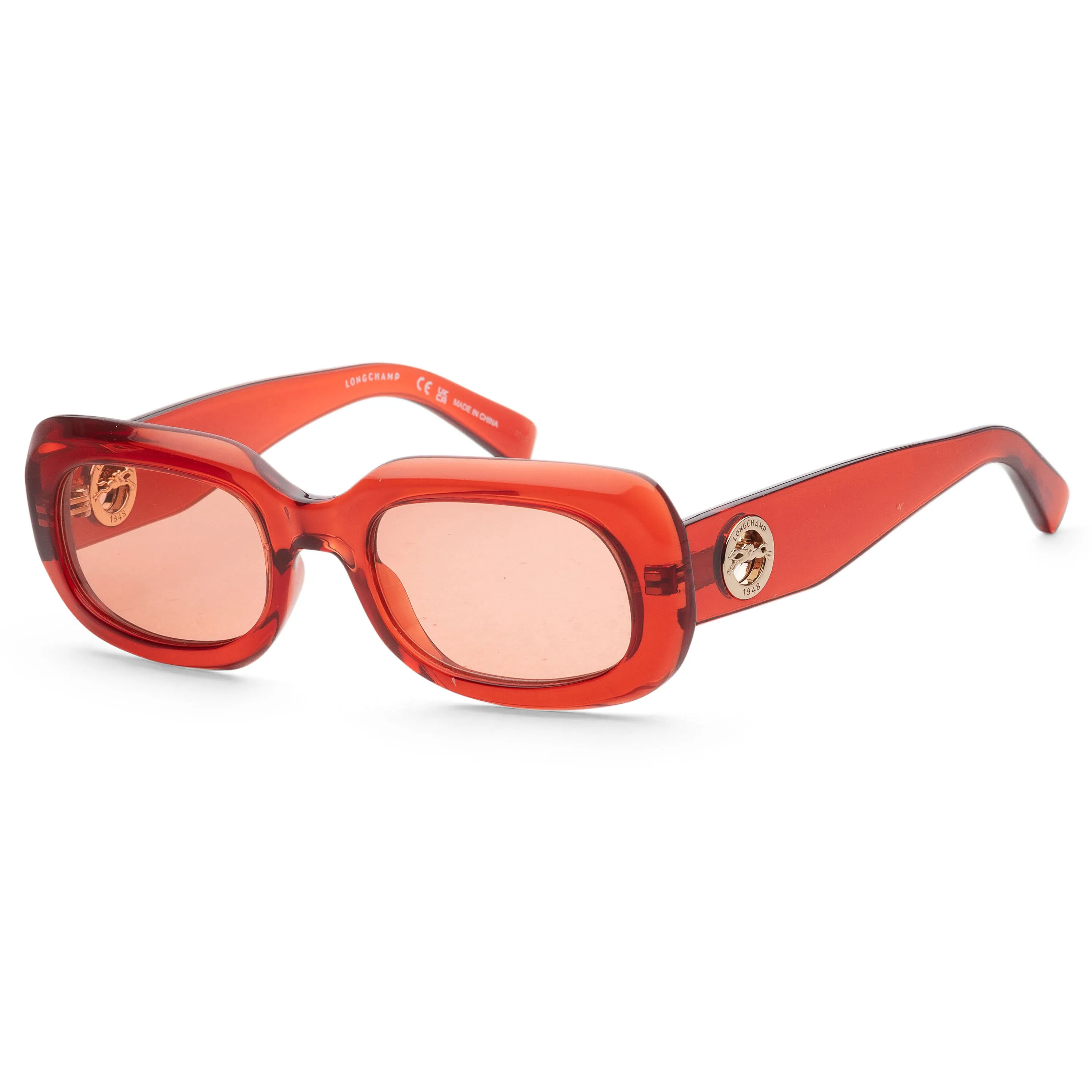 Longchamp Women's 52 mm Transparent Red Orange Sunglasses LO716S-842 sold by Ruumur