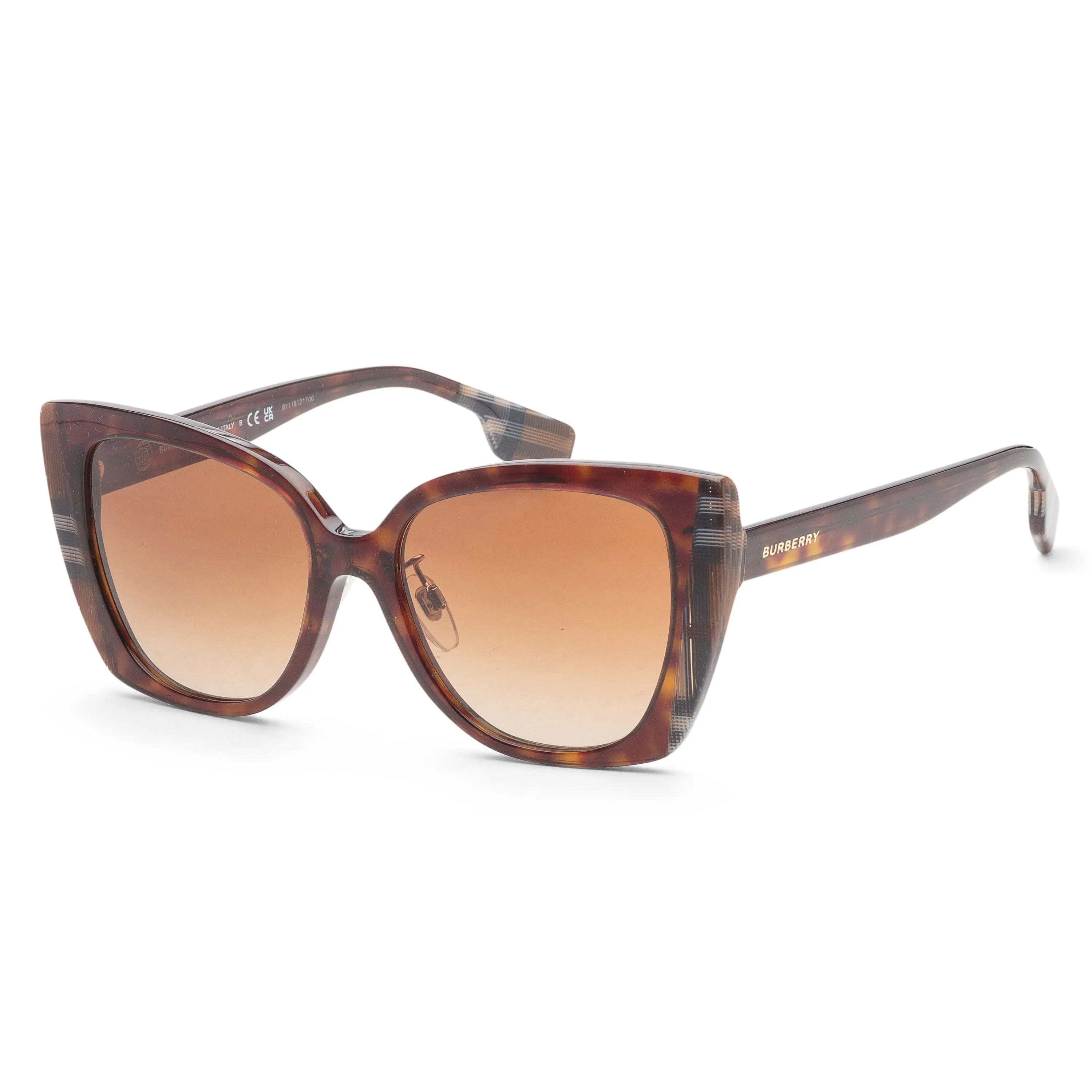 Burberry Women's Meryl 54mm Dark Havana Check Brown Sunglasses BE4393F-405313-54 sold by Ruumur