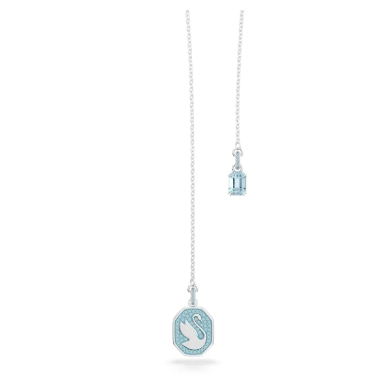 Swarovski Signum Y Women's Blue Crystal Rhodium-Plated Necklace 5628544 sold by Ruumur
