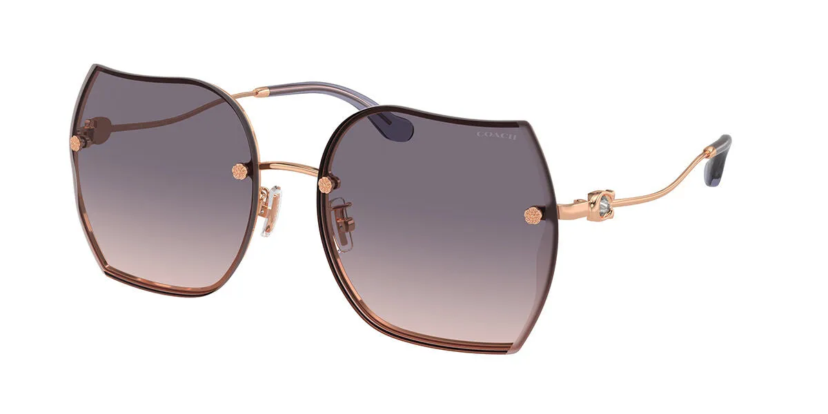 Coach Women's 60mm Shiny Rose Gold Sunglasses HC7146BD-933136-60 sold by Ruumur