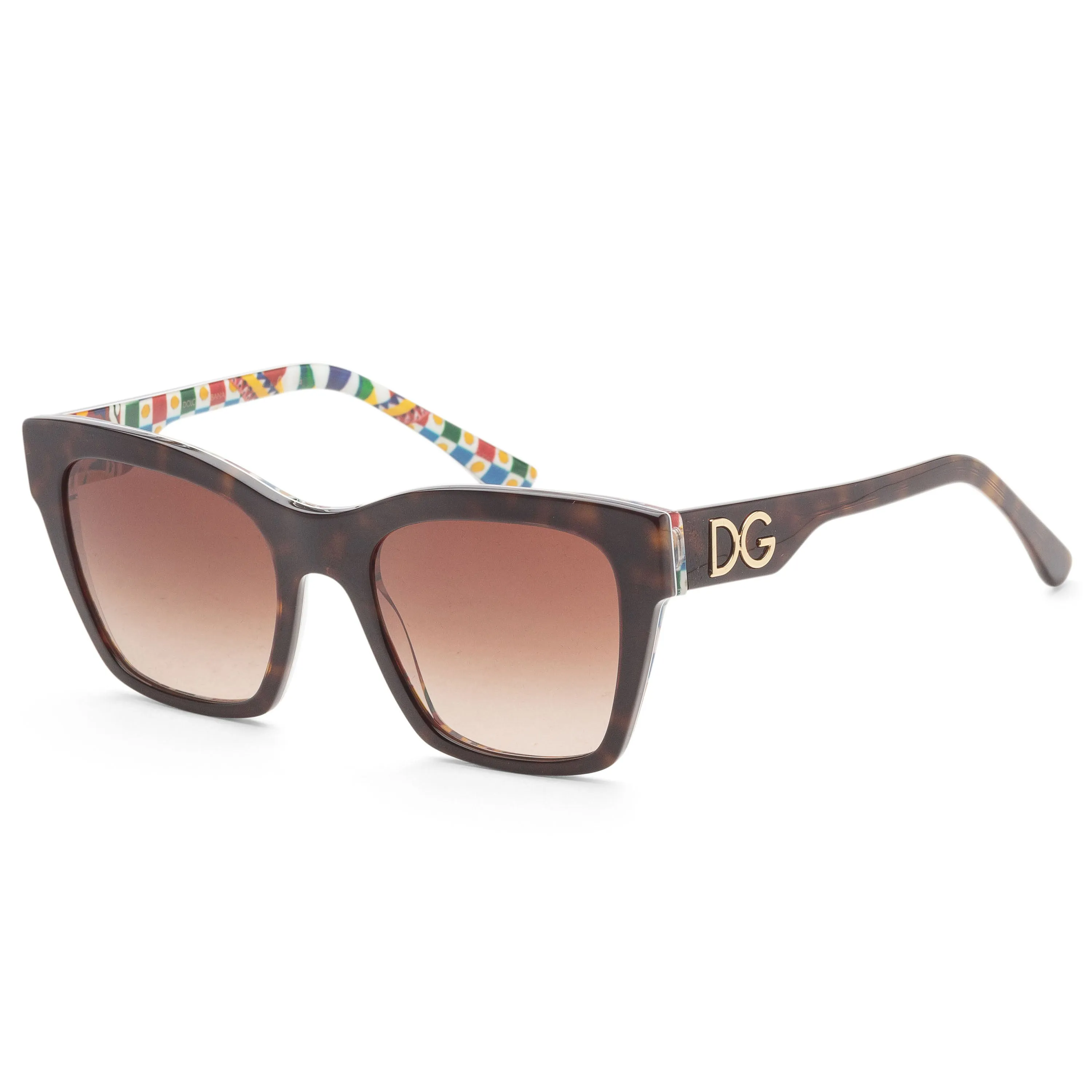Dolce & Gabbana Women's 53mm Havana On White Barrow Sunglasses DG4384-321773-53 sold by Ruumur