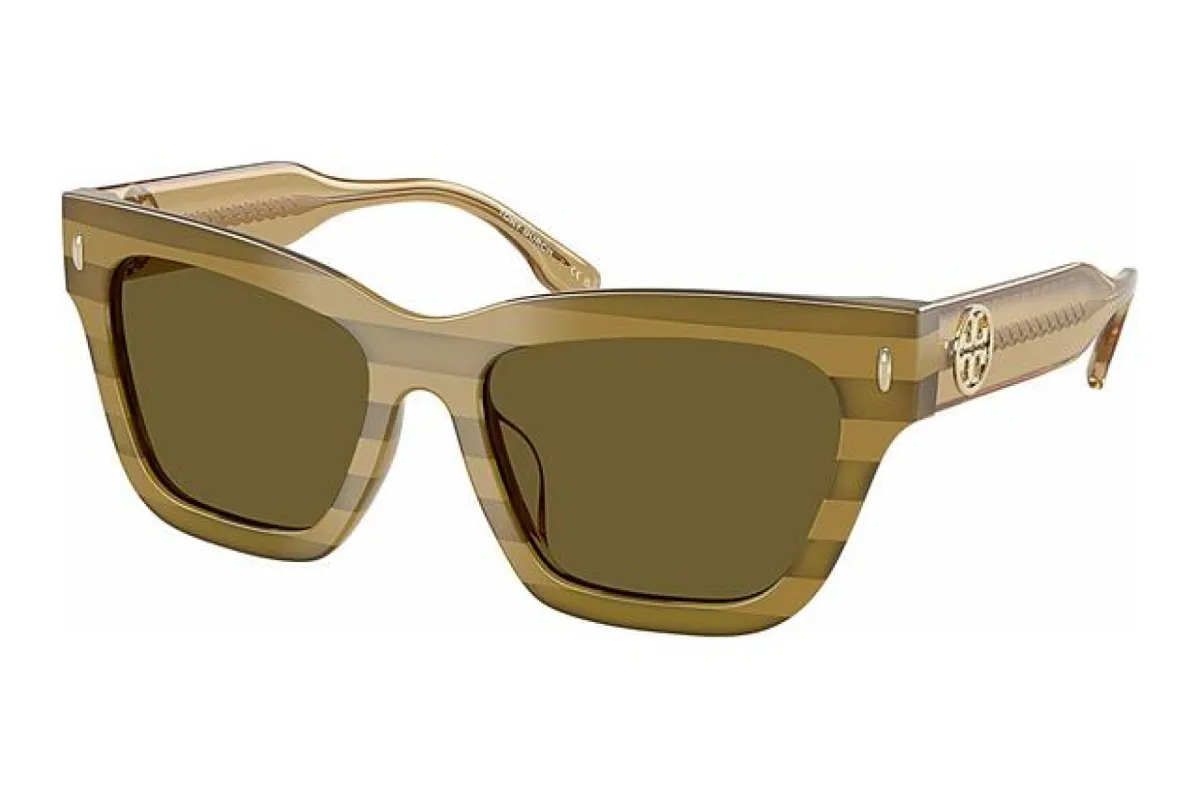 Tory Burch Women's 54mm Olive Stripes Sunglasses TY7208U-318073-54 sold by Ruumur