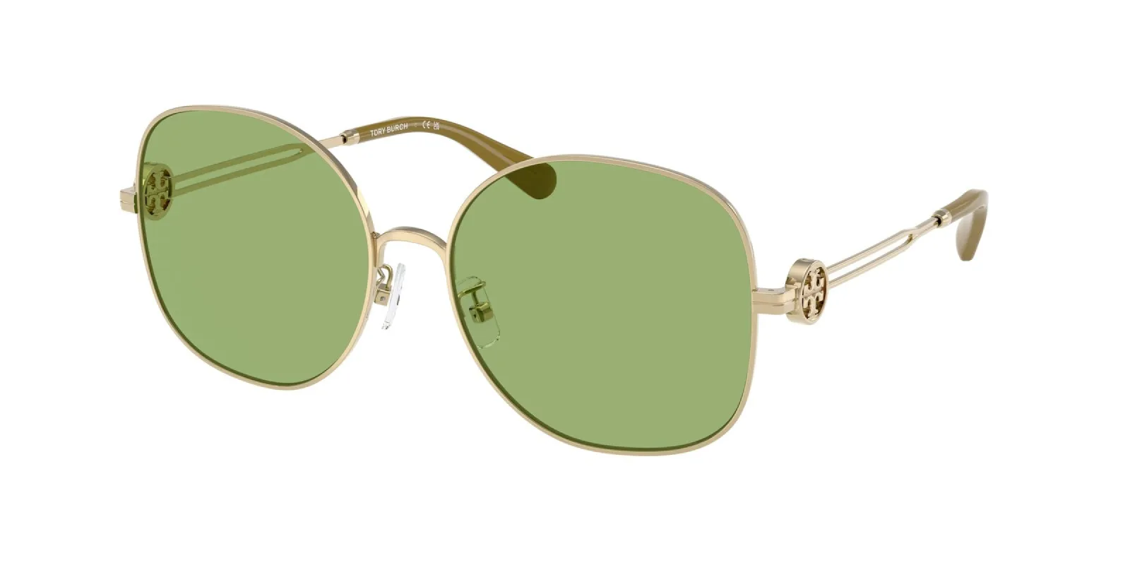 Tory Burch Women's 56mm Shiny Light Gold Sunglasses TY6112-3346-2-56 sold by Ruumur