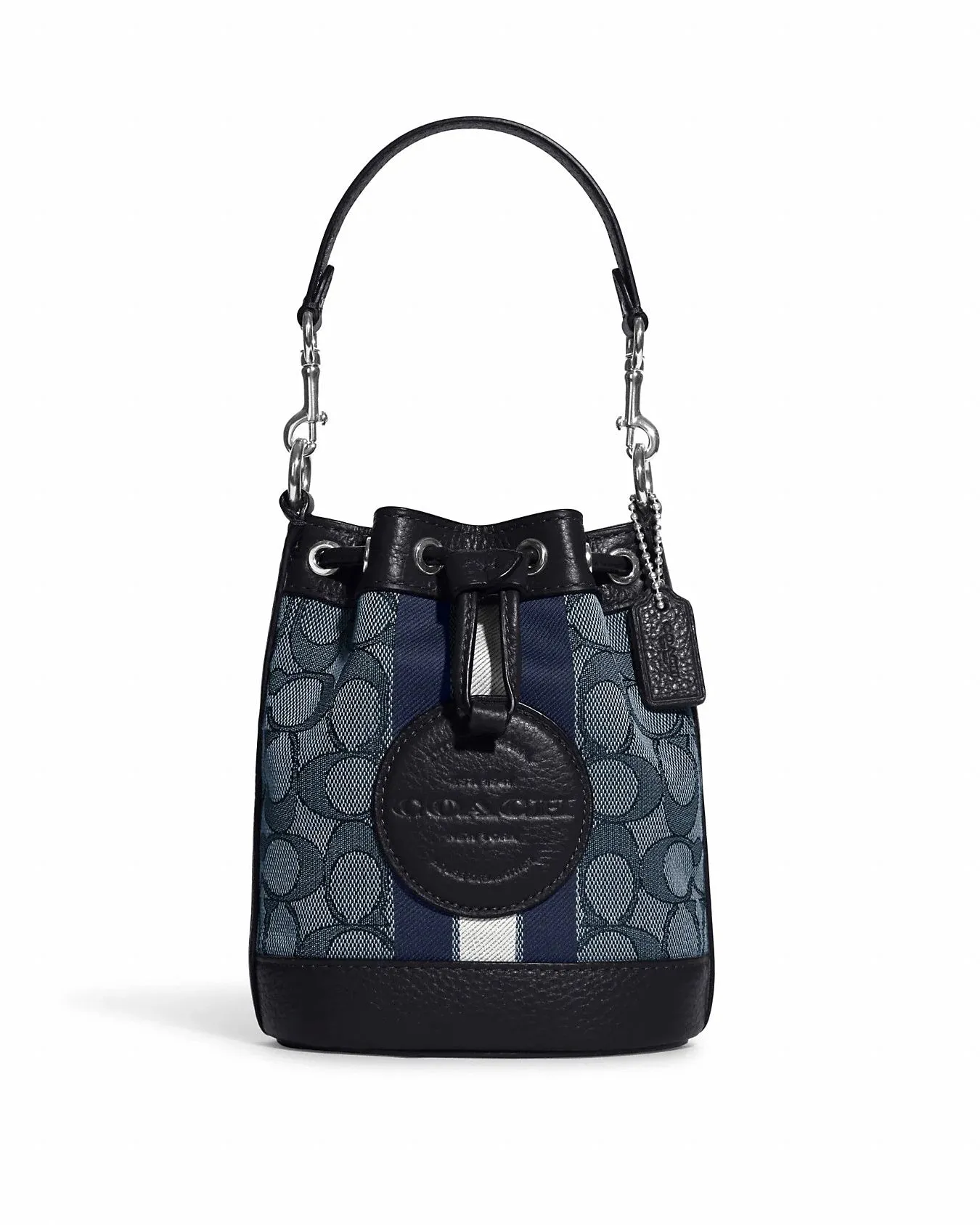 Coach Women's Mini Dempsey Bucket Bag In Signature Jacquard With Stripe And Coach Patch sold by Ruumur