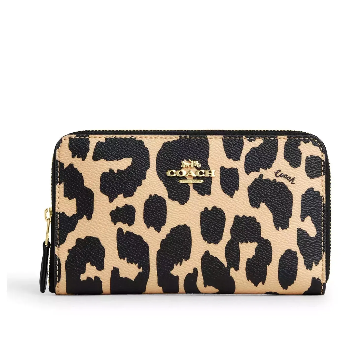 Coach Women's Medium Id Zip Wallet With Leopard Print sold by Ruumur