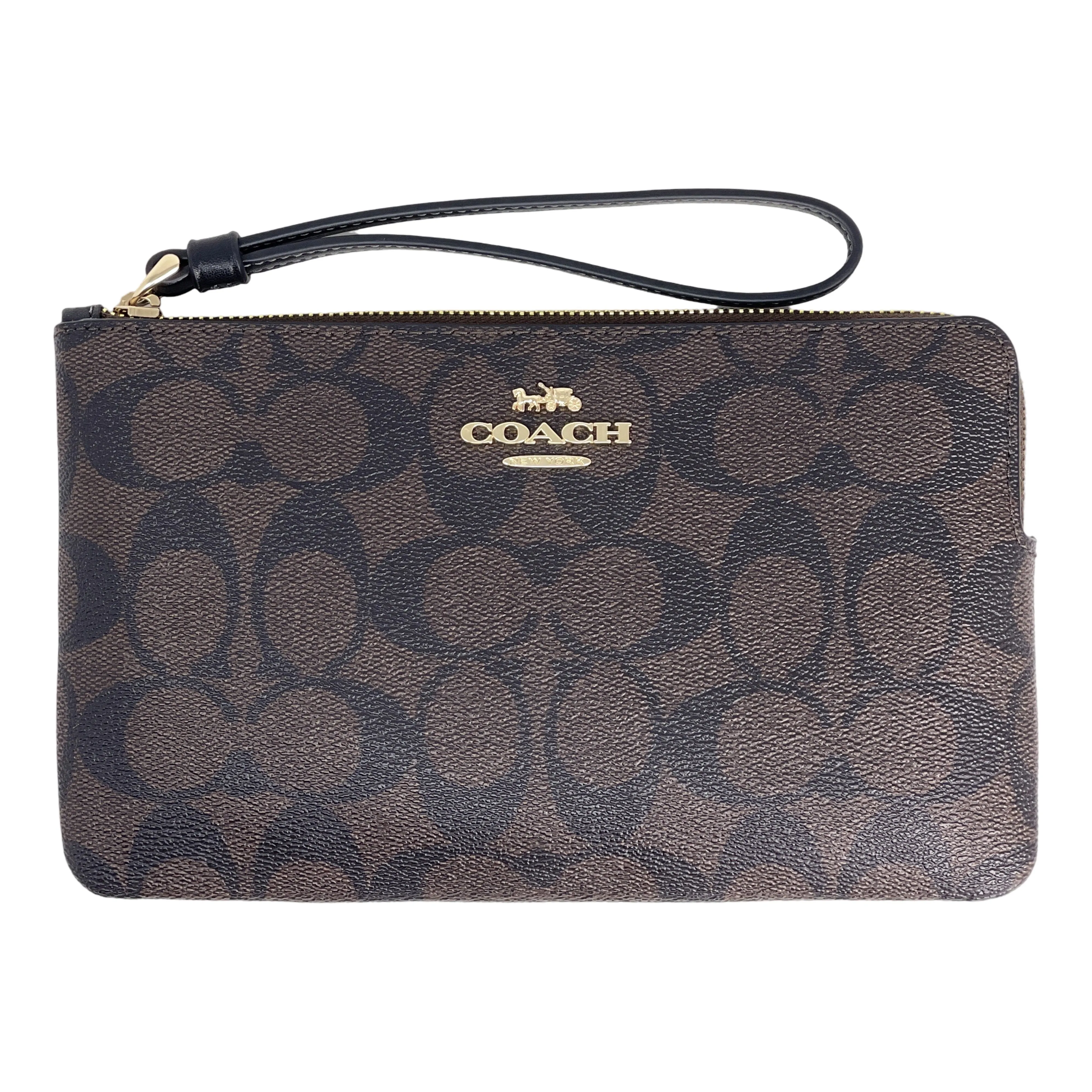 Coach Women's Large Corner Zip Wristlet In Signature Canvas sold by Ruumur