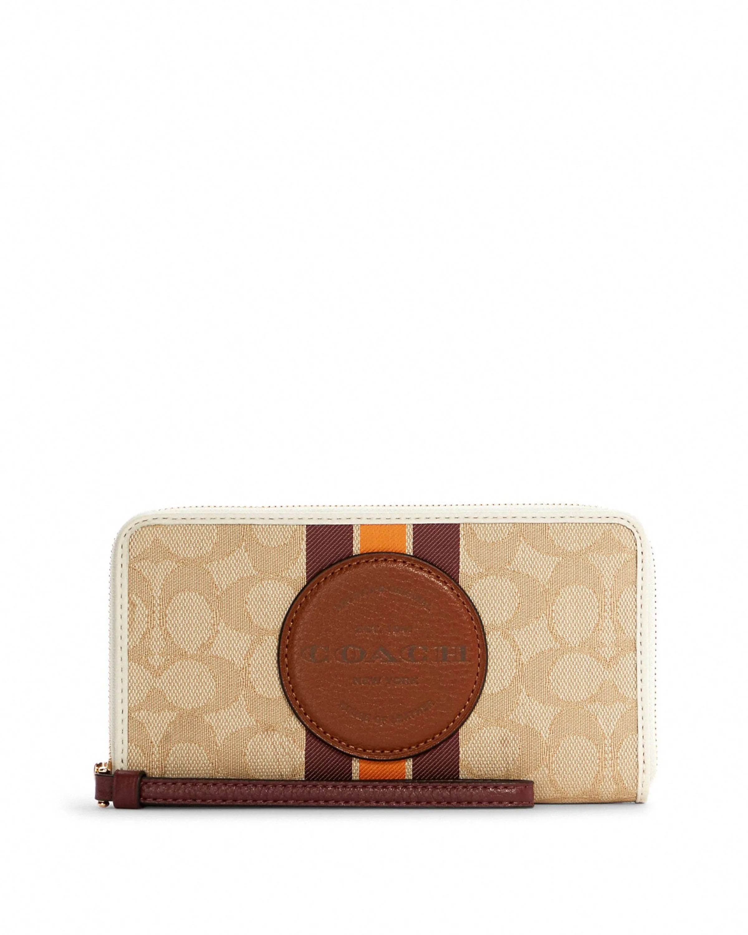 Coach Women's Dempsey Large Phone Wallet In Signature Jacquard With Stripe And Coach Patch sold by Ruumur