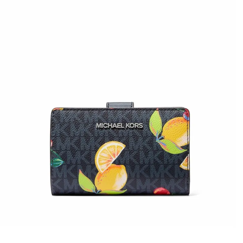 Michael Kors Women's Jet Set Travel Medium Fruit Print Logo Bi-Fold Wallet sold by Ruumur