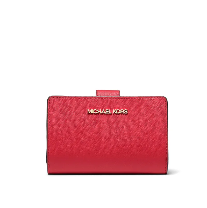 Michael Kors Women's Jet Set Travel Medium Bifold Saffiano Leather Wallet sold by Ruumur