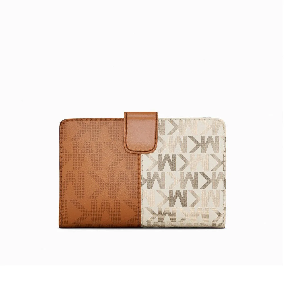 Michael Kors Women's Jet Set Travel Medium Bifold Two-Tone Logo Wallet sold by Ruumur product image thumbnail 3