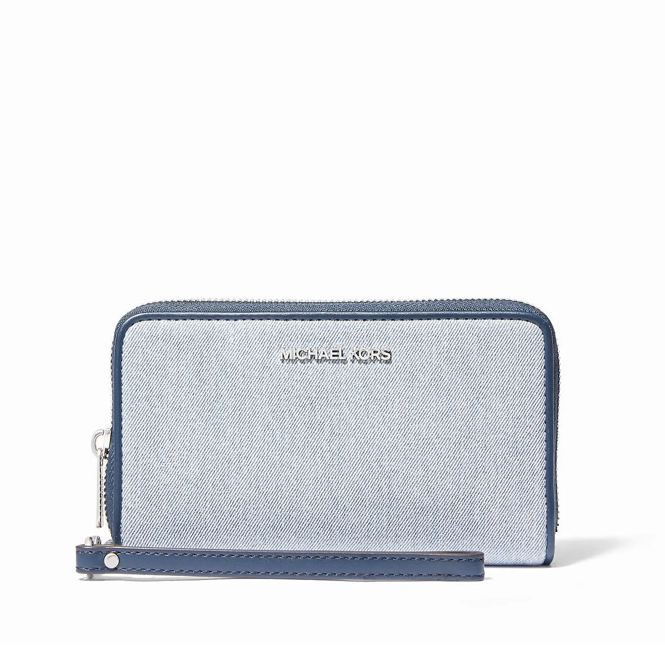 Michael Kors Women's Jet Set Washed Denim Smartphone Wristlet sold by Ruumur