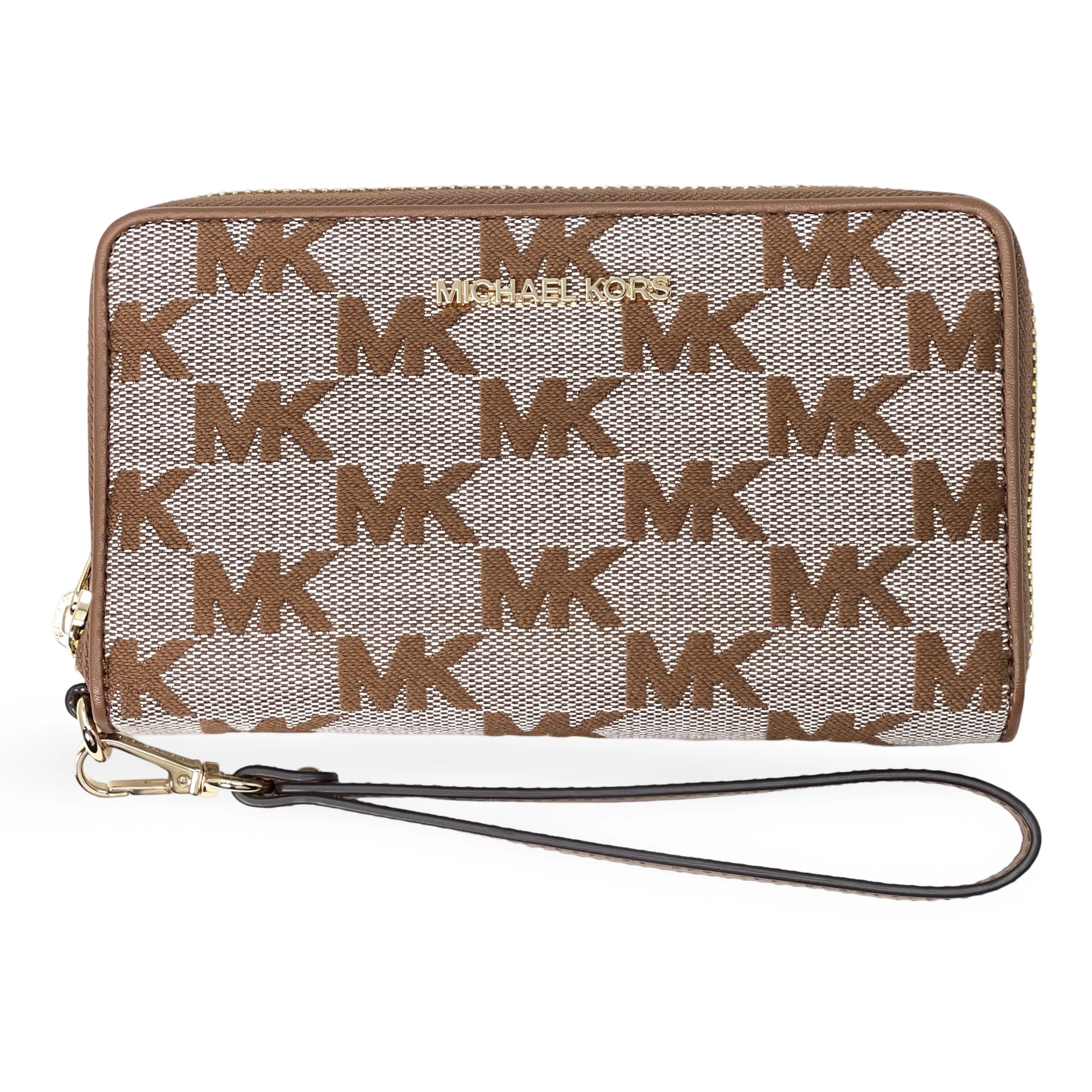 Michael Kors Women's Jet Set Travel Logo Jacquard Phone Wallet sold by Ruumur