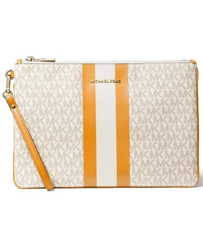 Michael Kors Women's Jet Set Signature Large Zip Pouch sold by Ruumur