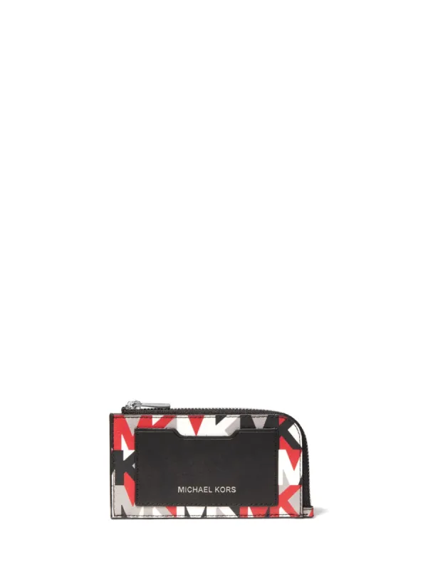 Michael Kors Women's Crimson Cooper Graphic Logo Zip-Around Wallet sold by Ruumur