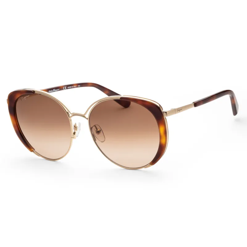 Ferragamo Women's 60mm Gold and Tortoise Sunglasses SF207S-723 sold by Ruumur