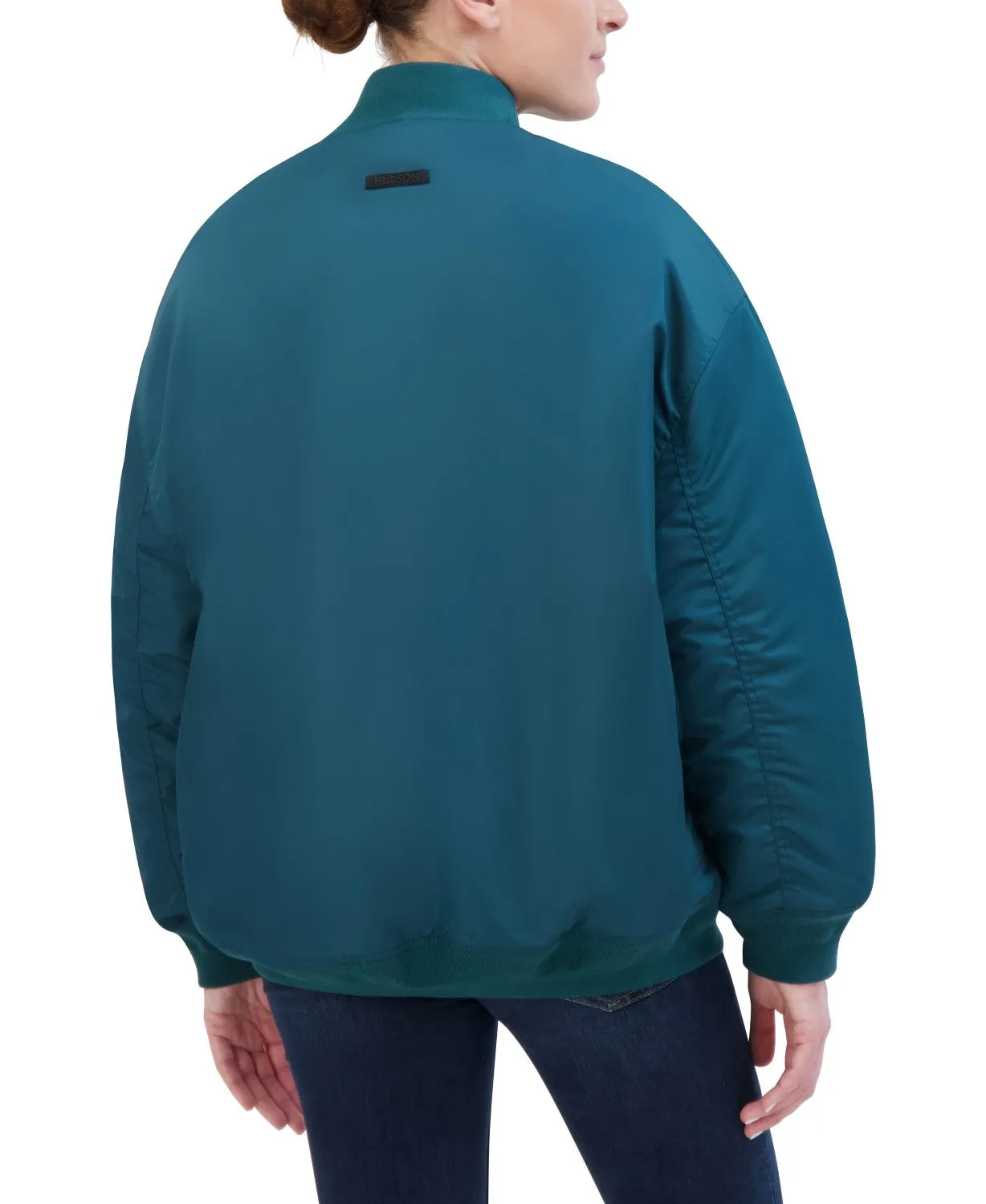 Hudson Jeans Women's Oversized Nylon Bomber Jacket With Quilted Lining sold by Ruumur product image thumbnail 3