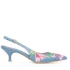Cancun Blue Floral Printed Leather sold by Ruumur
