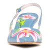 Cancun Blue Floral Printed Leather sold by Ruumur