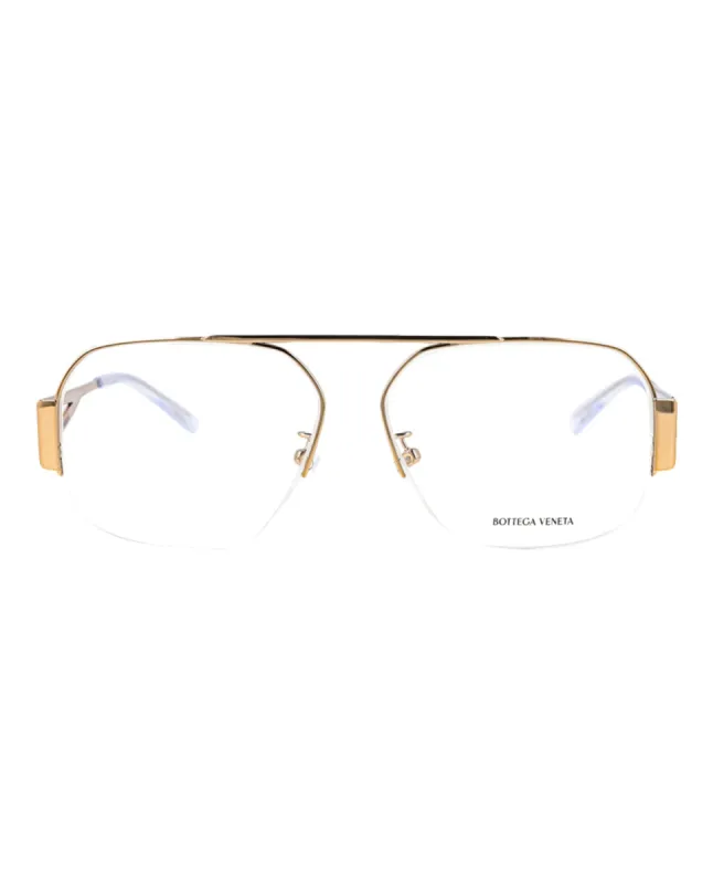 Bottega Veneta Aviator-Frame Metal Optical Frames sold by Ruumur