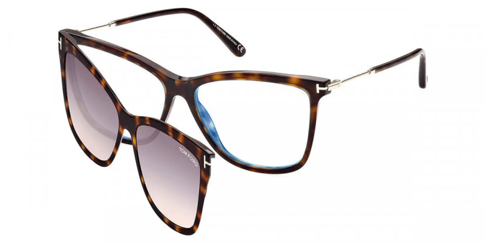 Tom Ford Women's T-Logo 56mm Dark Havana Opticals FT5824-B-052-56 sold by Ruumur