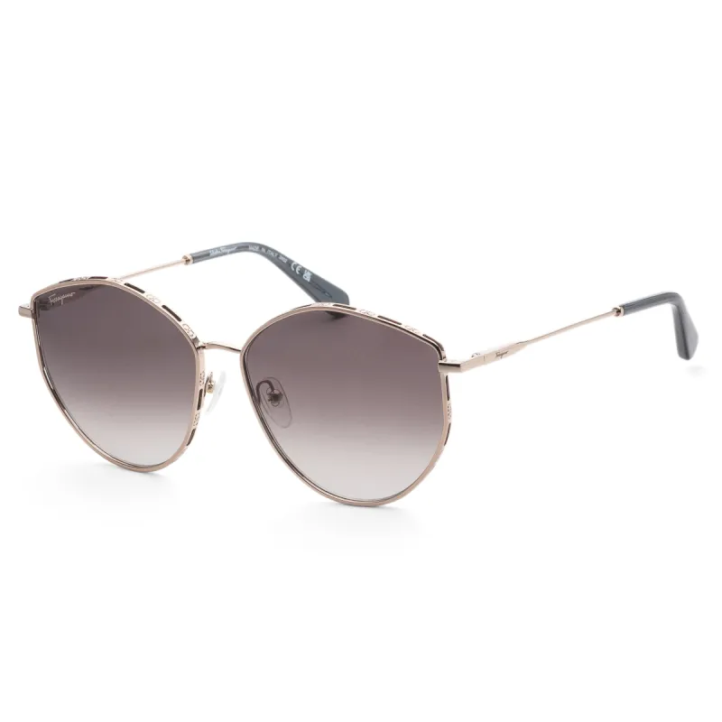 Ferragamo Women's 60mm Rose Gold Grey Sunglasses SF264S-785 sold by Ruumur