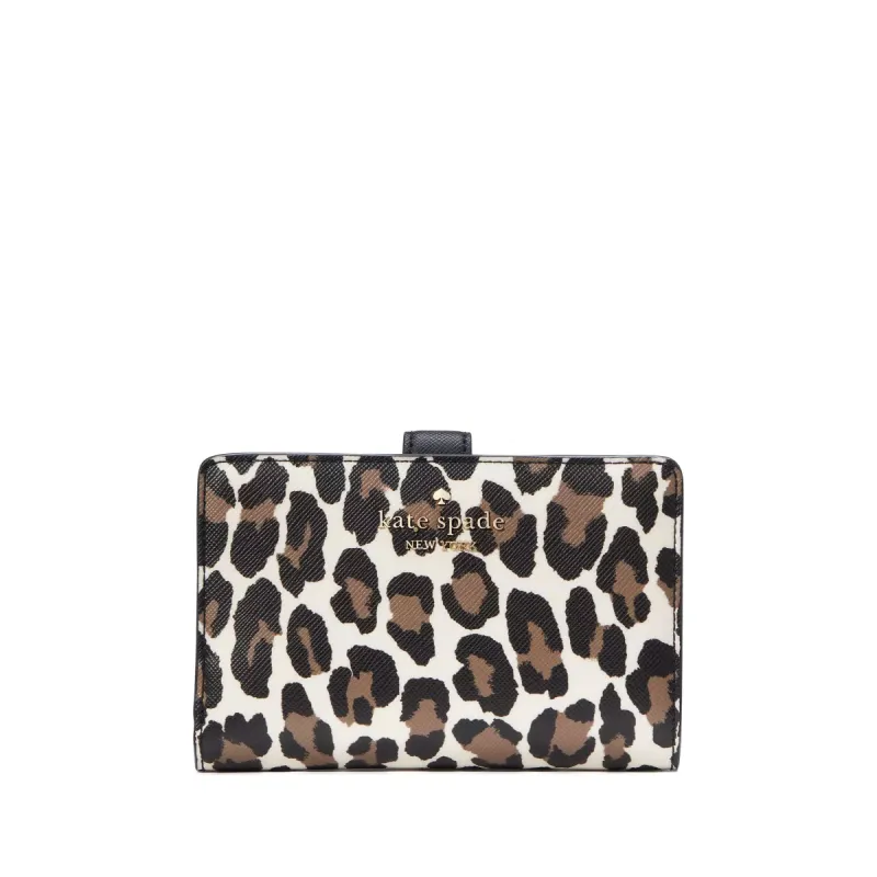 Kate Spade Women's Madison Spotted Leopard Medium Compact Bifold Wallet sold by Ruumur