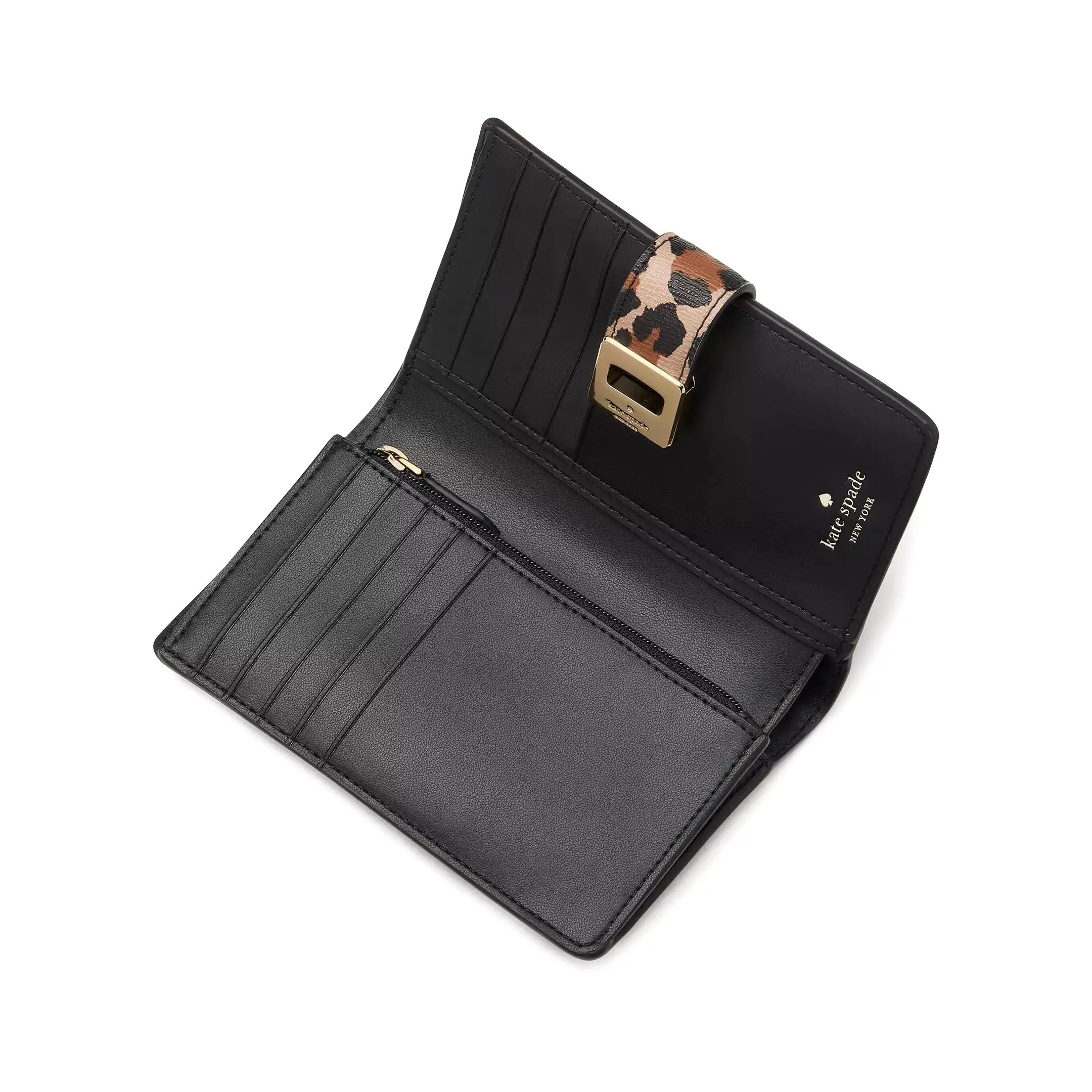 Kate Spade Women's Phoebe Spotted Leopard Turnlock Medium Wallet sold by Ruumur product image thumbnail 3