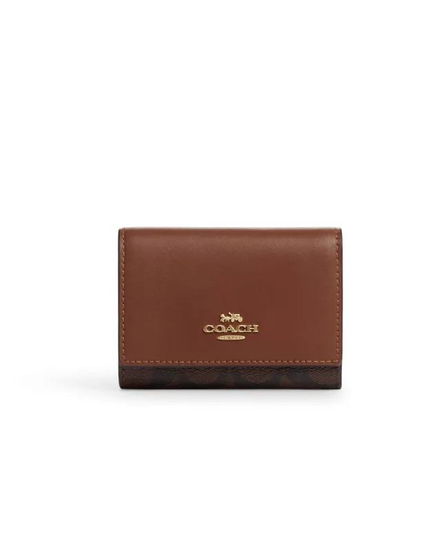 Coach Snap Wallet In Signature Canvas With Rose Print | Parallel