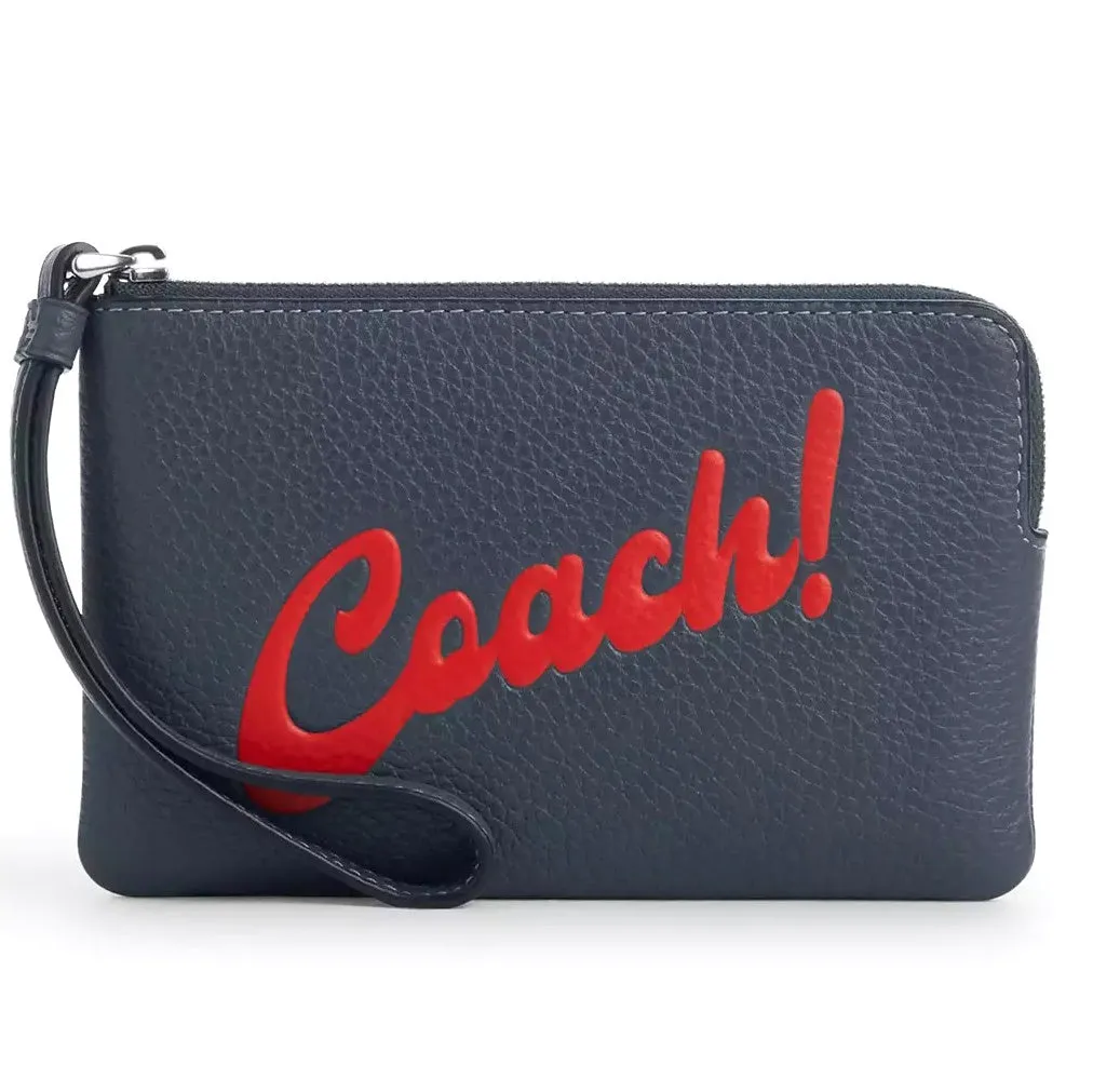 Coach Women's Corner Zip Wristlet With Coach Graphic sold by Ruumur