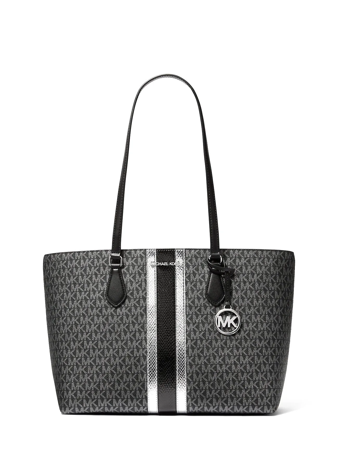 Michael Kors Women's
Sheila Large Signature Logo and Metallic Tote Bag sold by Ruumur
