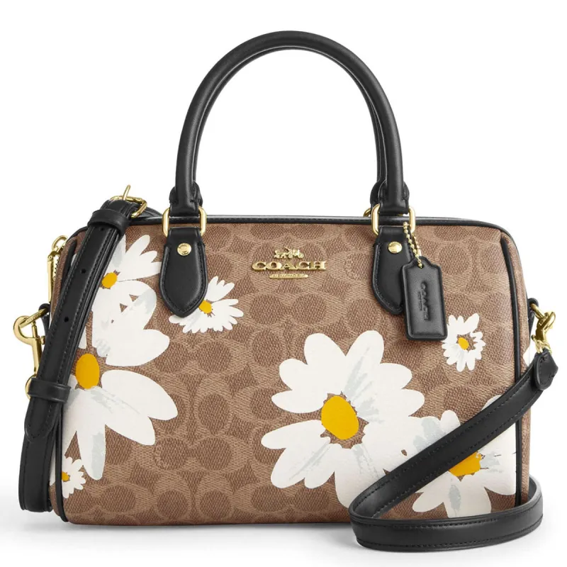 Coach Women's Rowan Satchel Bag In Signature Canvas With Floral Print sold by Ruumur