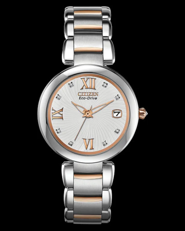 Citizen Women's Marne 33mm Solar Quartz Eco-Drive Watch EO1116-57A made by Ruumur