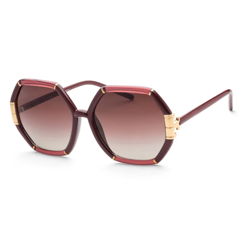 Tory Burch Women's 58mm Transparent Bordeaux/Bor Sunglasses TY9072U-1901E2 sold by Ruumur