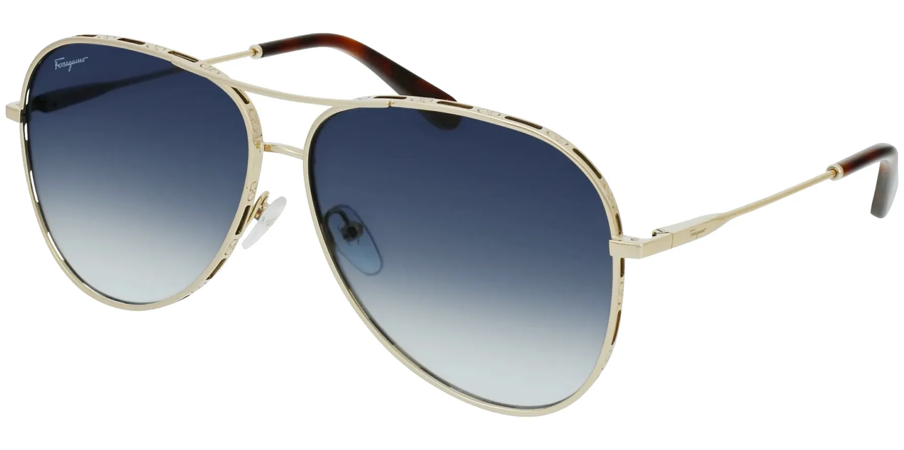Ferragamo Women's 62mm Yellow Gold and Tortoise Sunglasses SF268S-792-62 sold by Ruumur
