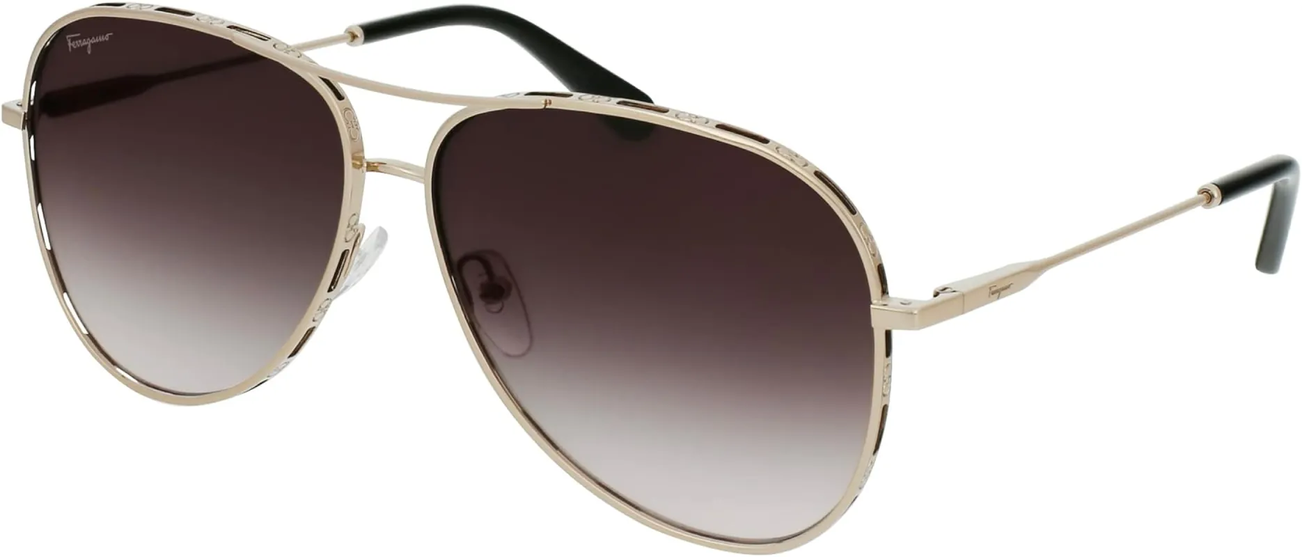Ferragamo Women's 62mm Rose Gold and Black Sunglasses SF268S-786-62 sold by Ruumur