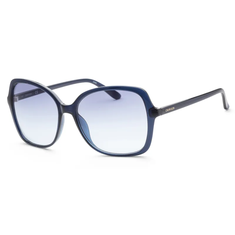 Calvin Klein Women's Fashion 57mm Milky Navy Sunglasses sold by Ruumur