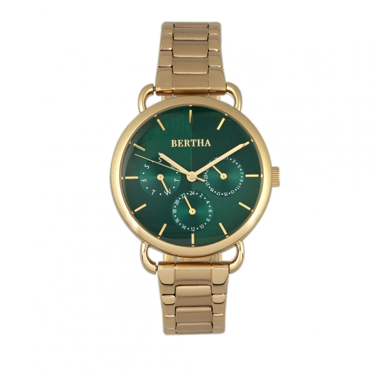 Bertha Gwen Bracelet Watch w/Day/Date - Gold sold by Ruumur