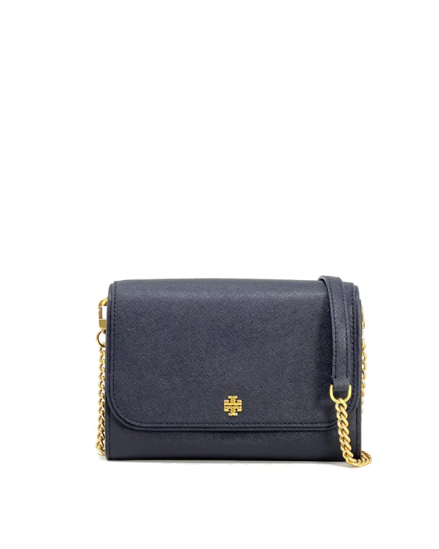 Tory Burch Tory Navy Emerson Chain Wallet sold by Ruumur