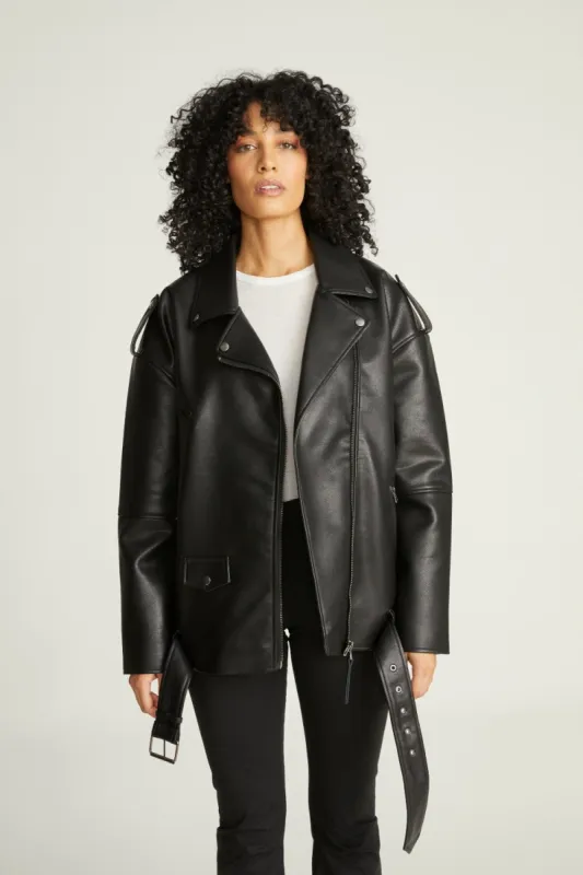 Hudson Jeans Vegan Leather Bomber sold by Ruumur