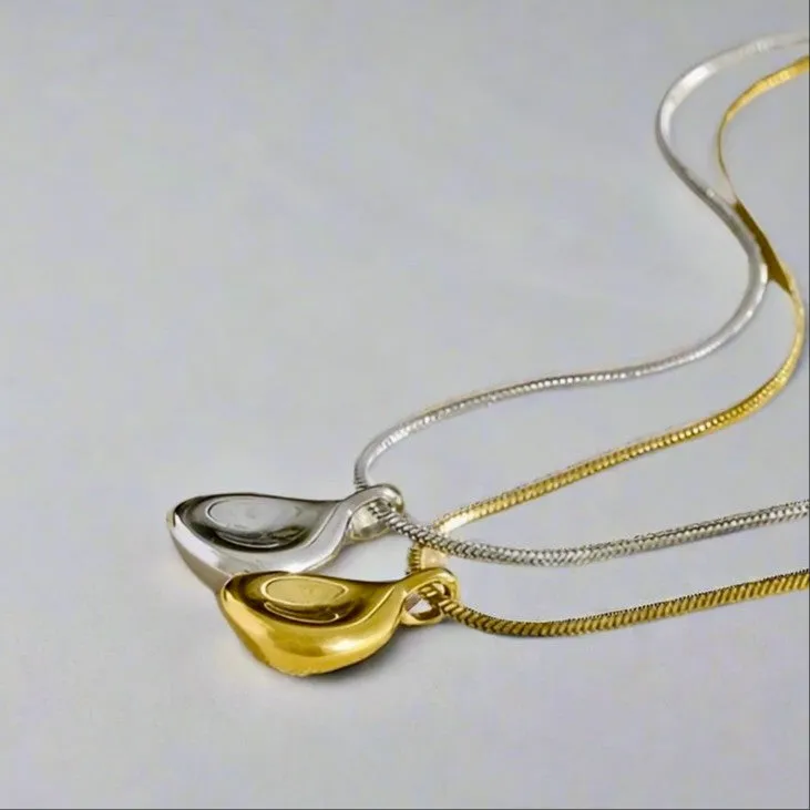 Irregular Water Drop Pendant Necklace sold by Ruumur