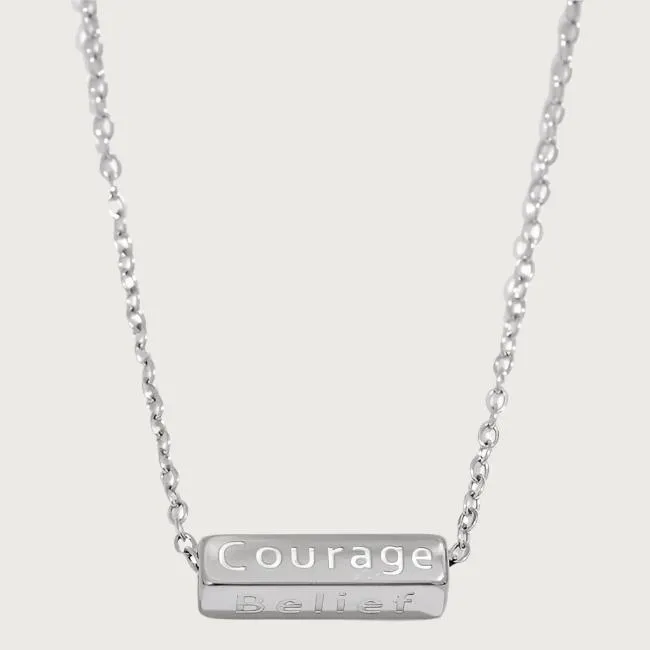 Engraved Pillar Pendant Necklace with Inspirational Words sold by Ruumur product image thumbnail 4