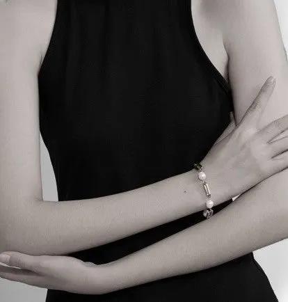 18K Gold Plated Paperclip Chain Link Bracelet with Freshwater Pearls sold by Ruumur product image thumbnail 3