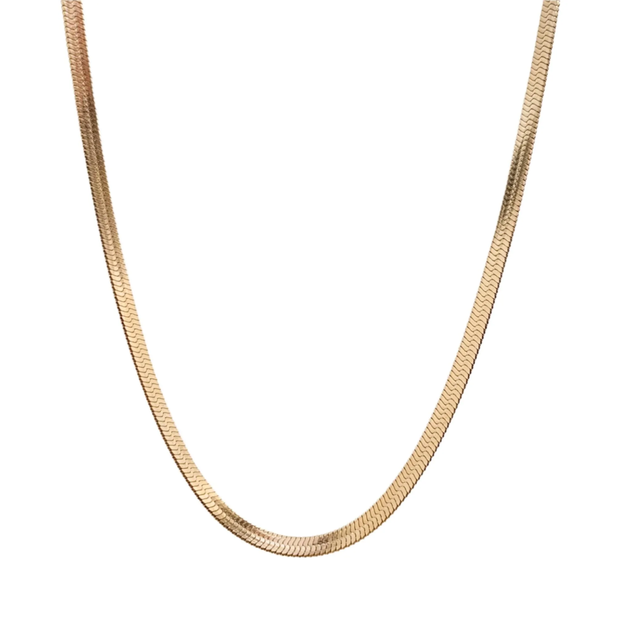 Bold Herringbone 5mm Chain Necklace sold by Ruumur product image thumbnail 4