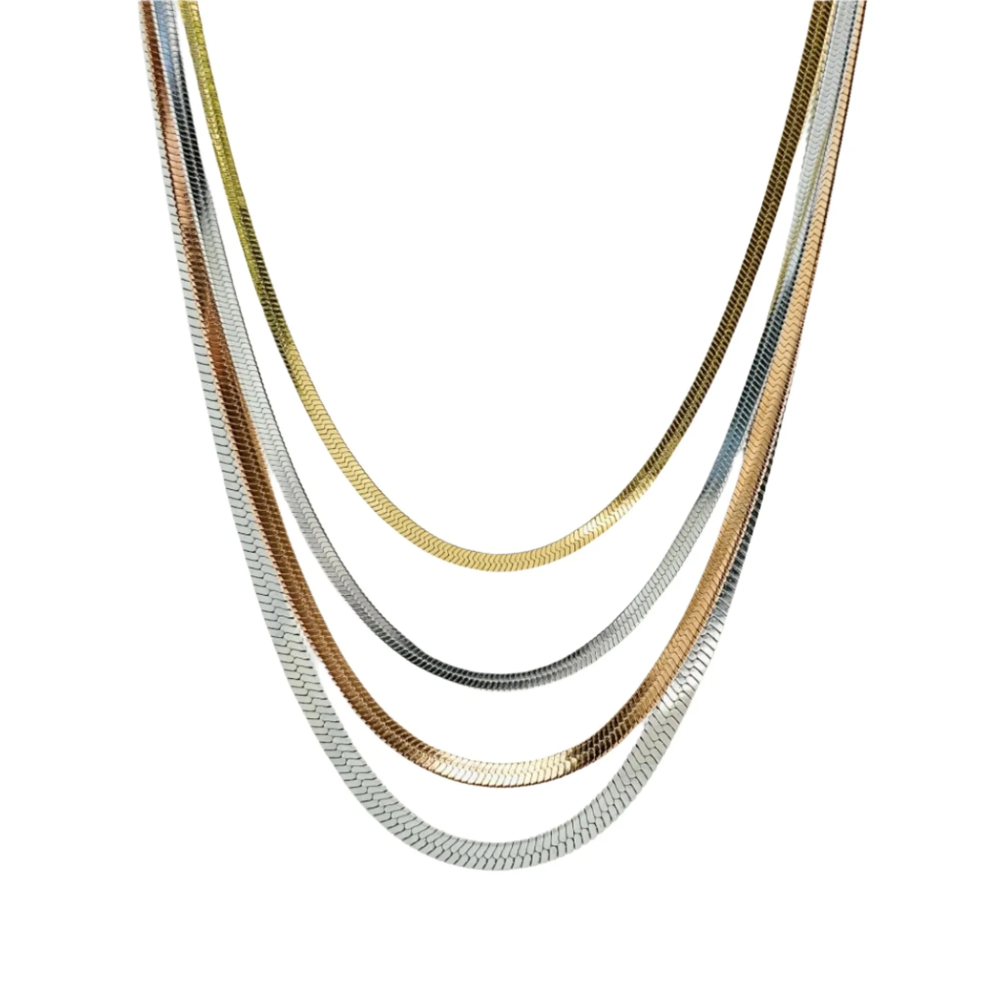 Bold Herringbone 5mm Chain Necklace sold by Ruumur