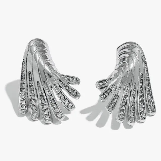 18K Gold Plated Golden Cascade Pavé Earrings sold by Ruumur product image thumbnail 3