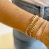 Flat Curb Chain Bracelet 4mm sold by Ruumur